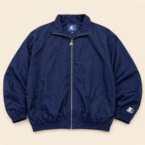 Vintage Starter Navy Windbreaker Jacket XXL Y2K Streetwear